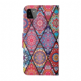 Folio Deksel Til Samsung Galaxy A22 5G Mandala Kaleidoskop