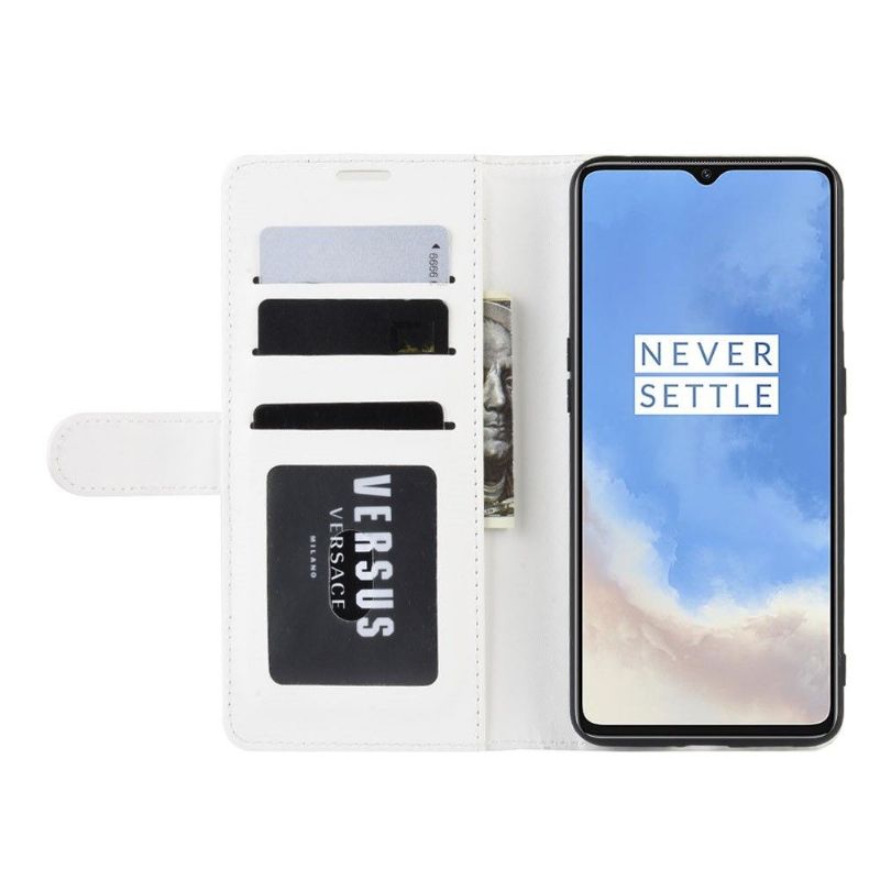 Folio Deksel Til OnePlus 7T Støttefunksjon I Imitert Skinn