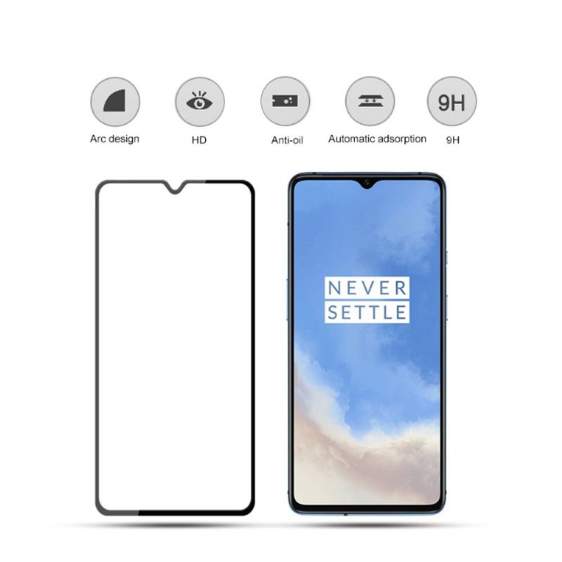 Oneplus 7T - Pakke Med 2 Herdet Glassfilmer I Full Størrelse