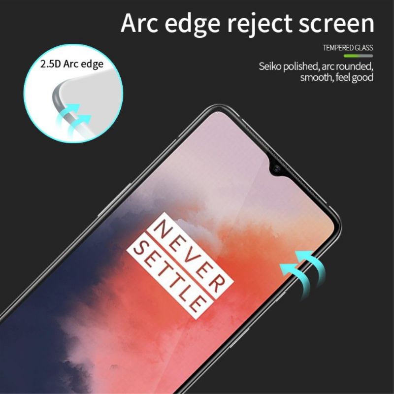 Oneplus 7T - Skjermbeskytter I Herdet Glass I Full Størrelse