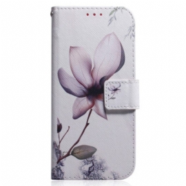 Folio Deksel Til Xiaomi 13 Med Kjede Strappy Rose Flower