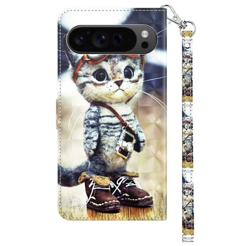 Folio Deksel Google Pixel 9 Pro Xl Aviator Cat Beskyttelse Deksel