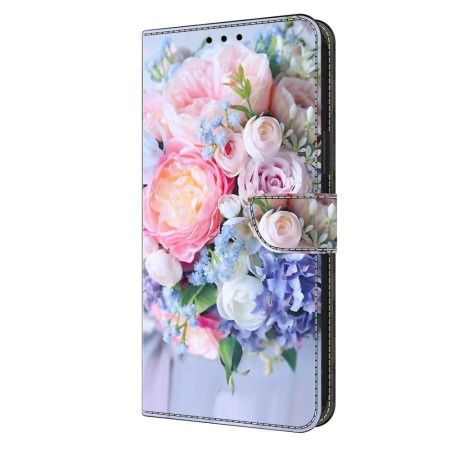 Lærdeksel Folio Deksel Google Pixel 9 Pro Xl Blomsterbukett