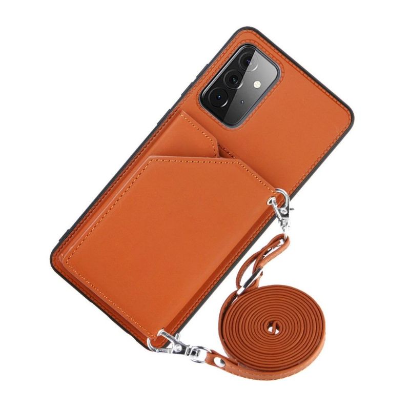 Deksel Til Samsung Galaxy A72 4G / A72 5G Anti-fall Aude Multi-compartment Lanyard