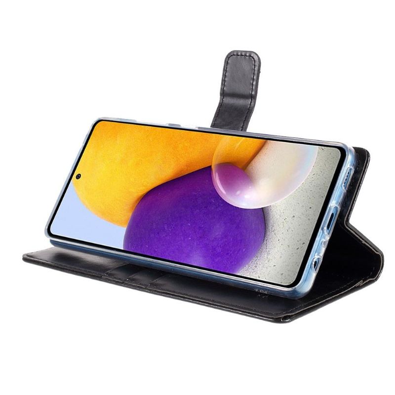 Folio Deksel Til Samsung Galaxy A72 4G / A72 5G Mercury Blue Moon Leather Effect