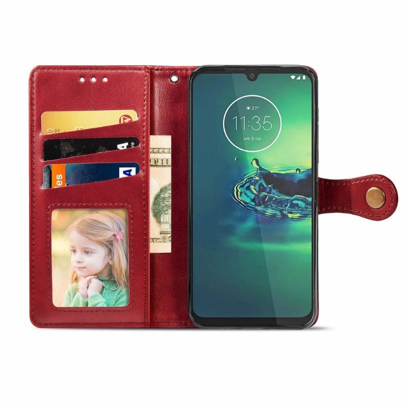 Folio Deksel Til Motorola Moto G8 Plus Indila Kortholder I Kunstskinn