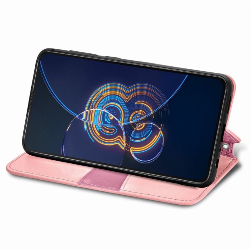 Folio Deksel Til Asus Zenfone 8 Flip Anti-fall Lærdeksel Elegant Mandala