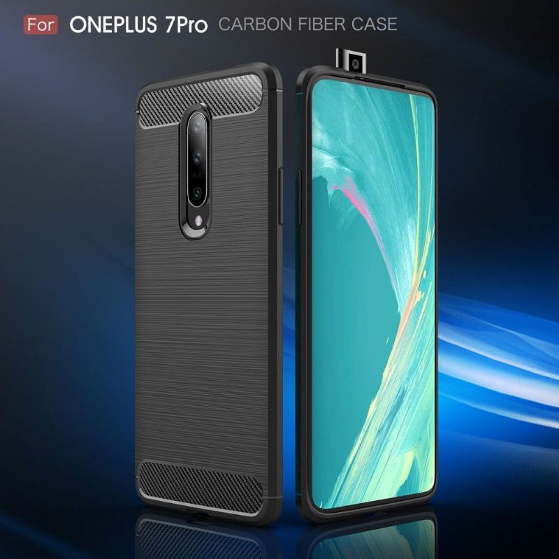 Deksel Til OnePlus 7 Pro Carbon Børstet Gel