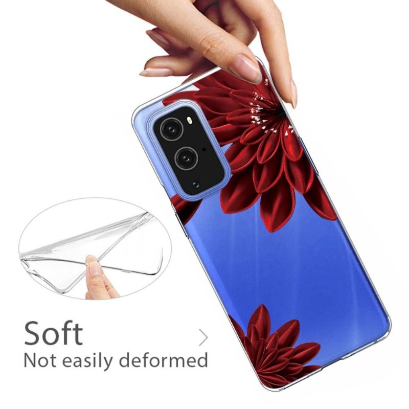 Deksel Til OnePlus 9 Pro Røde Blomster