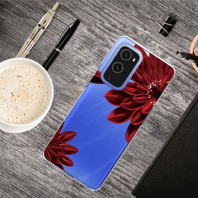 Deksel Til OnePlus 9 Pro Røde Blomster