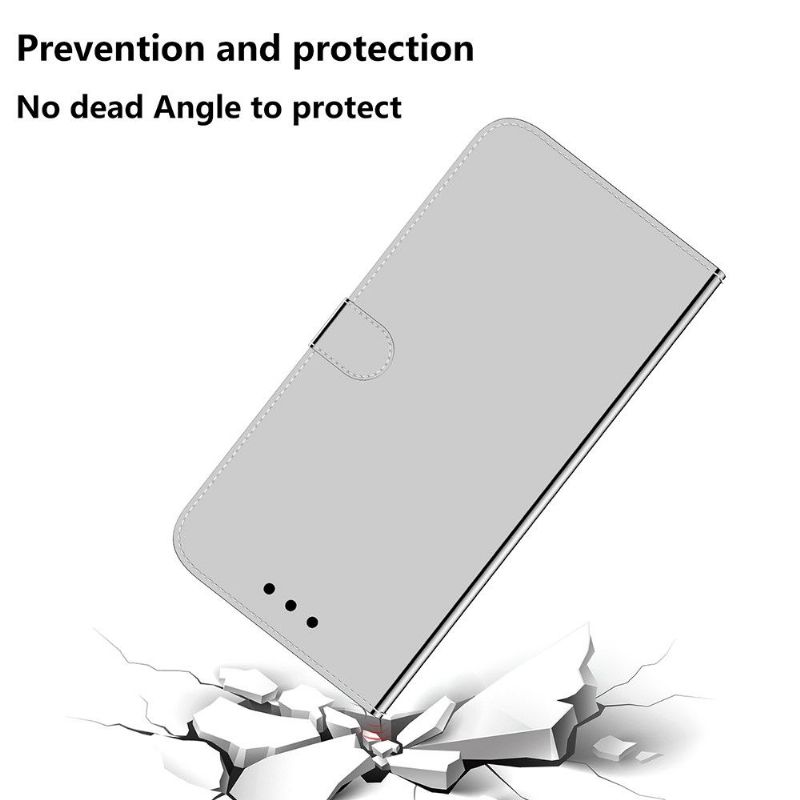 Folio Deksel Til OnePlus 9 Pro Anti-fall Speileffekt I Kunstskinn