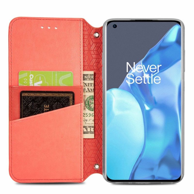 Folio Deksel Til OnePlus 9 Pro Elegant Mandala Skinneffekt