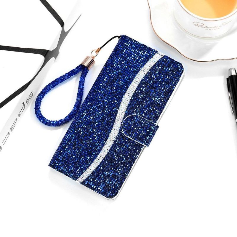 Folio Deksel Til Samsung Galaxy A13 4G Glitterkortholder