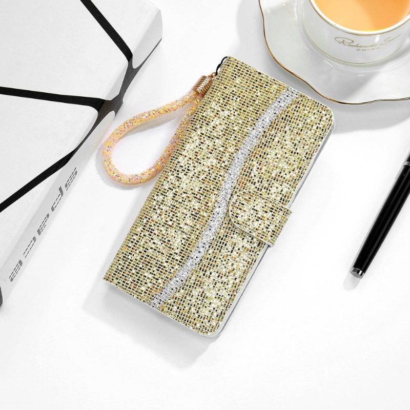 Folio Deksel Til Samsung Galaxy A13 4G Glitterkortholder