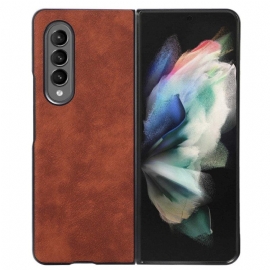 Deksel Til Samsung Galaxy Z Fold 4 Hudtekstur I Kunstskinn