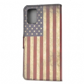 Etui Til Samsung Galaxy A41 Vintage Amerikansk Flagg