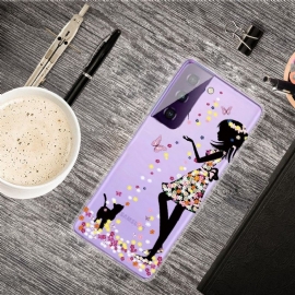 Deksel Til Samsung Galaxy S21 5G Lady Butterflies