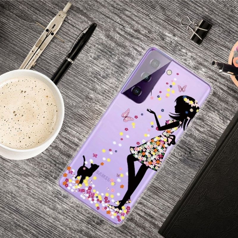 Deksel Til Samsung Galaxy S21 5G Lady Butterflies