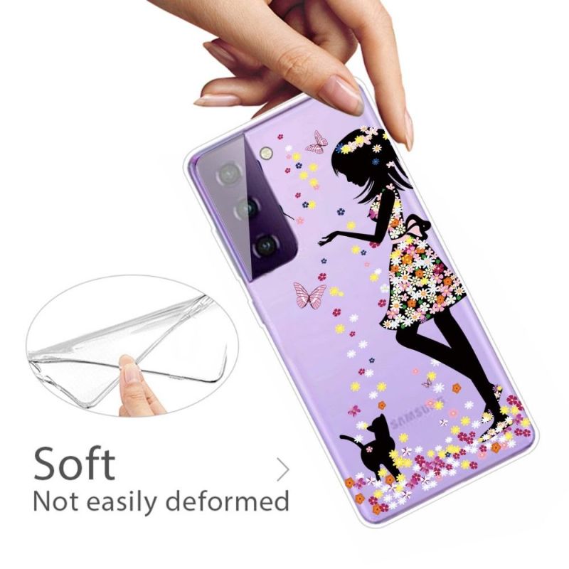 Deksel Til Samsung Galaxy S21 5G Lady Butterflies