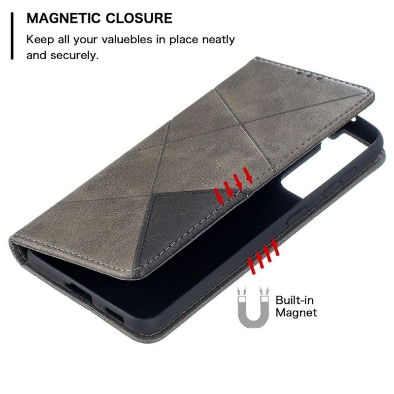 Folio Deksel Til Samsung Galaxy S21 5G Célinia Style Skinnkortholder