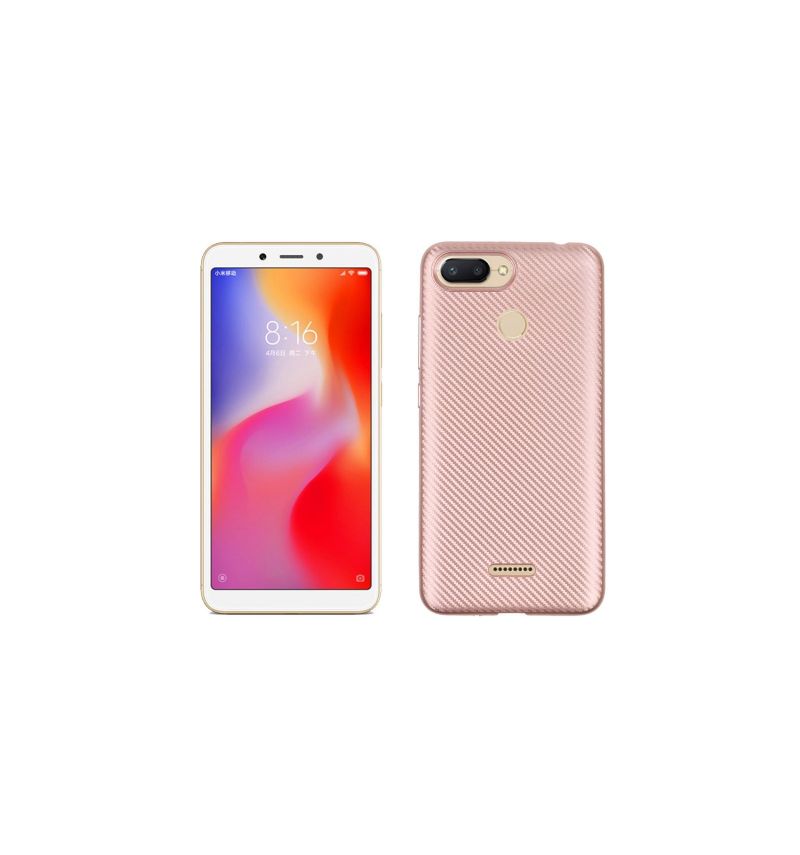 Deksel Til Xiaomi Redmi 6 Anti-fall Carbon Fiber Coating Gel