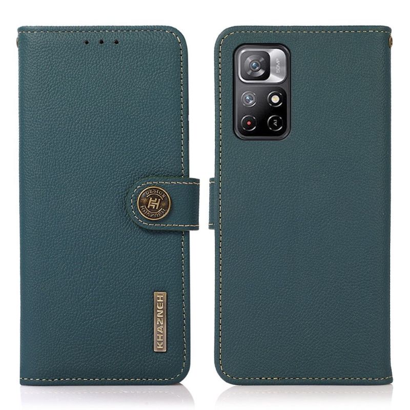 Folio Deksel Til Poco M4 Pro 5G Anti-fall Khazneh Classic Leather