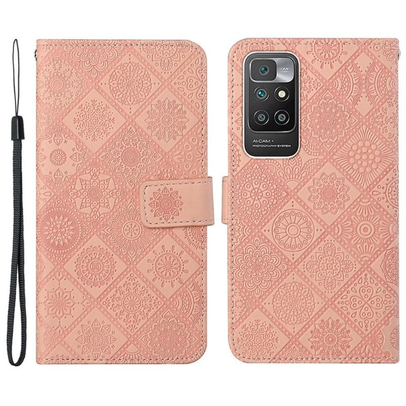 Folio Deksel Til Xiaomi Redmi 10 Anti-fall Mandala Kaleidoskop