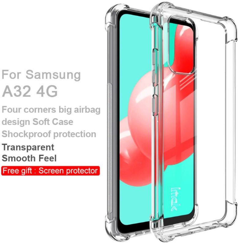 Deksel Til Samsung Galaxy A32 4G Anti-fall Klassebeskyttelse Clear