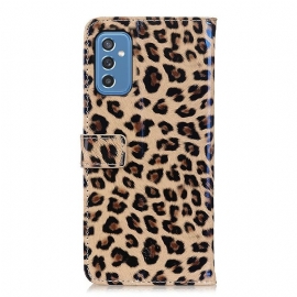 Folio Deksel Til Samsung Galaxy M52 5G Leopardstil I Kunstskinn