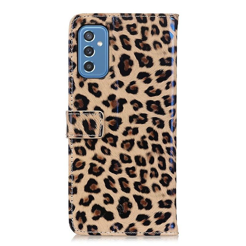 Folio Deksel Til Samsung Galaxy M52 5G Leopardstil I Kunstskinn