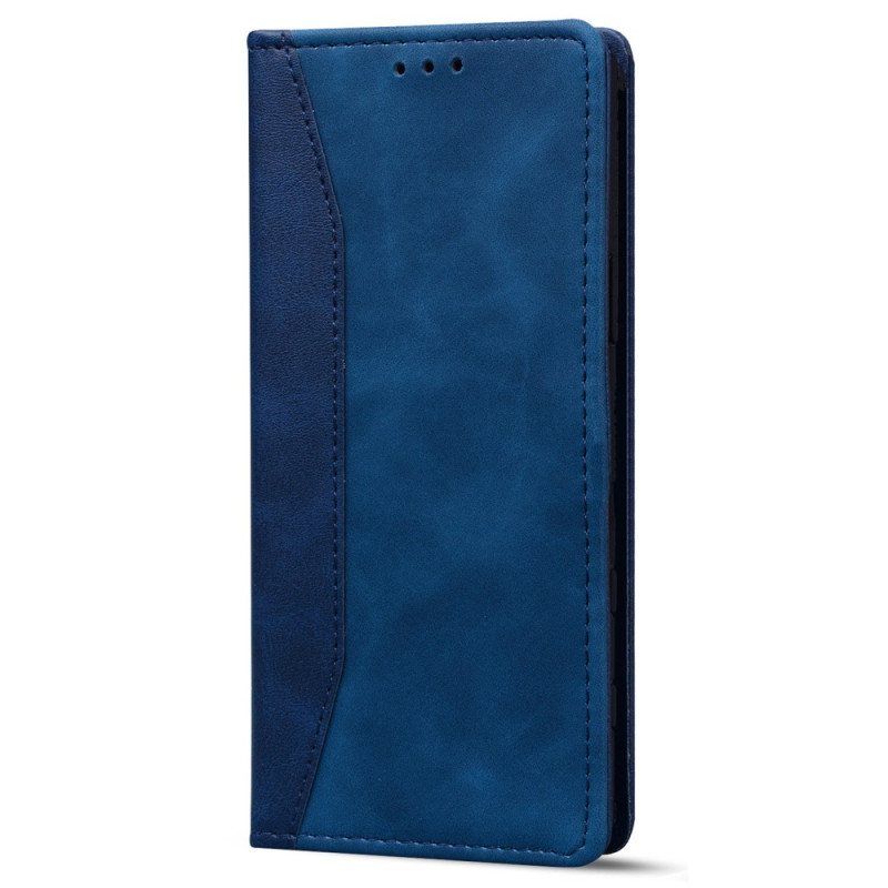 Beskyttelse Deksel Til iPhone 14 Folio Deksel Tofarget Business Leather Effect