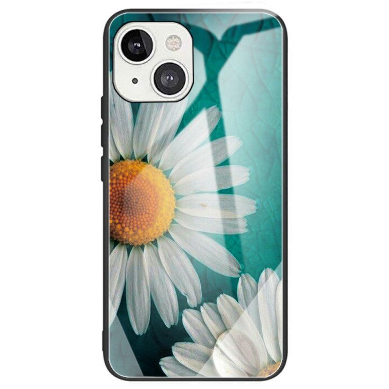 Deksel Til iPhone 14 Herdet Glass Blomster