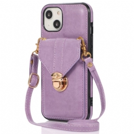 Deksel Til iPhone 14 Lommebok Crossbody Lommebok