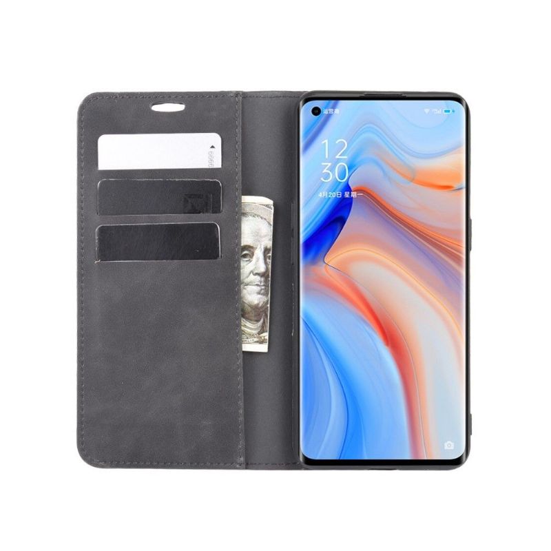 Folio Deksel Til Oppo Reno 4 Pro 5G Business Retro Leather Effect