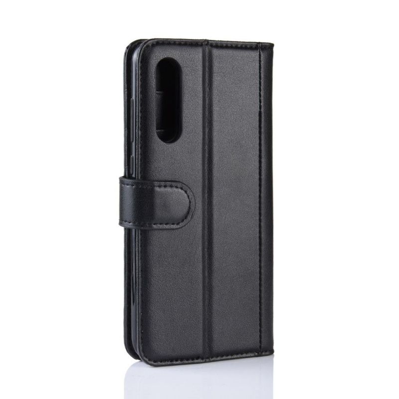 Case Til Xiaomi Mi 9 SE Premium Skinnkortholder - Svart