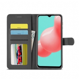 Case Til Samsung Galaxy A32 5G Folio Deksel Skinneffekt Lc.imeeke