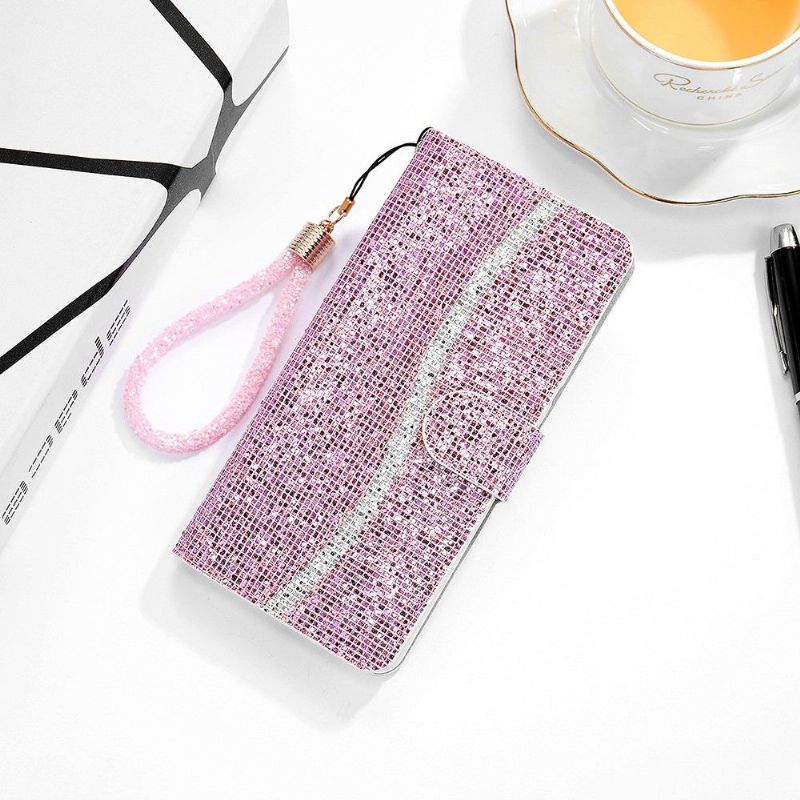 Folio Deksel Til Samsung Galaxy A32 5G Glitterkortholder