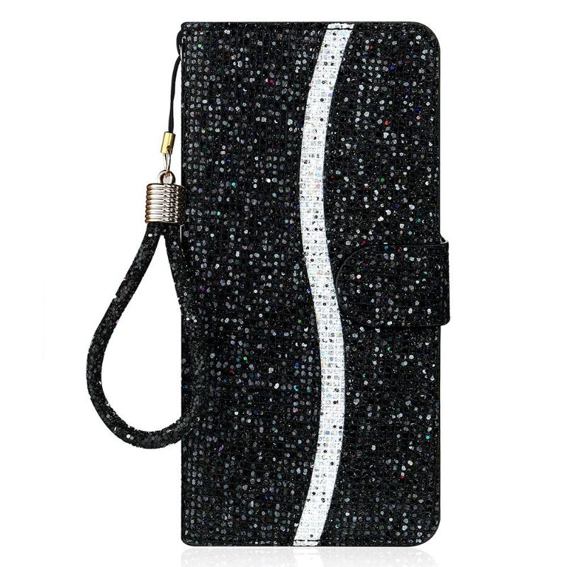 Folio Deksel Til Samsung Galaxy A32 5G Glitterkortholder