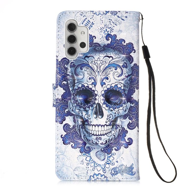 Lærdeksel Til Samsung Galaxy A32 5G Calavera-mønster