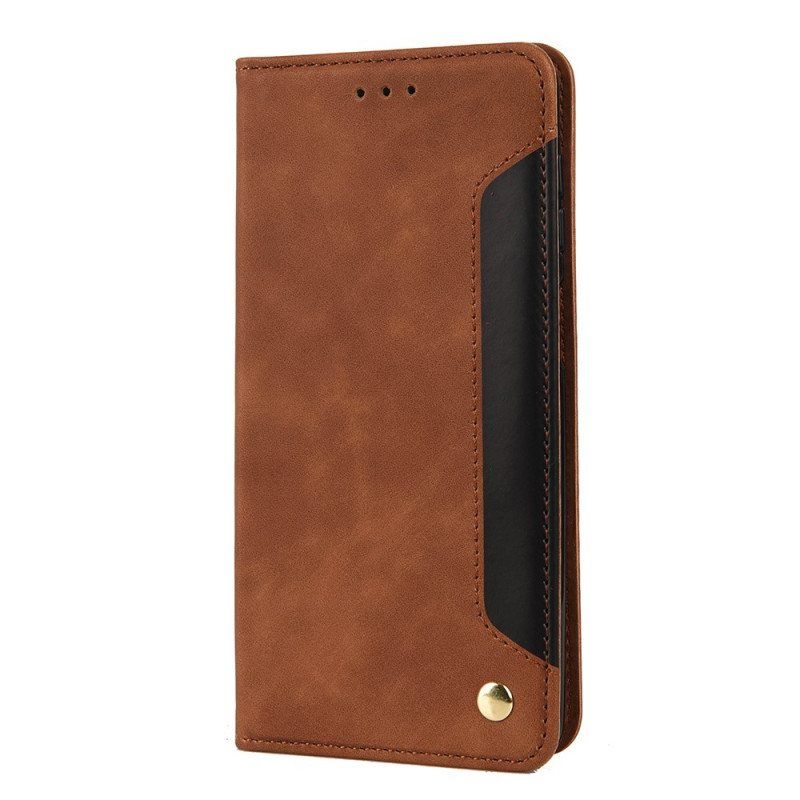 Beskyttelse Deksel Til Samsung Galaxy M12 / A12 Folio Deksel Tofarget Business Leather Effect