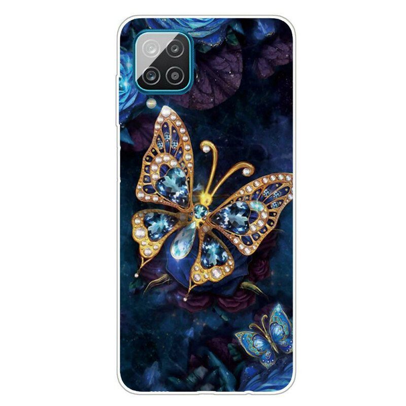 Deksel Til Samsung Galaxy M12 / A12 Butterfly Luksus