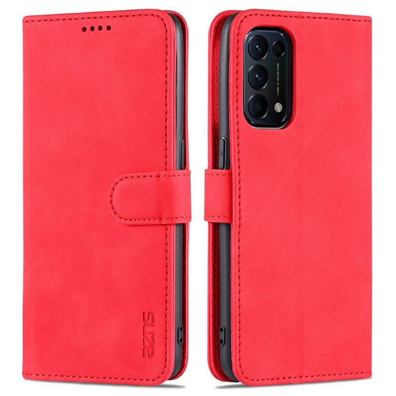 Folio Deksel Etui Til Oppo Find X3 Lite Lærdeksel Azns Folio Case Kortholder