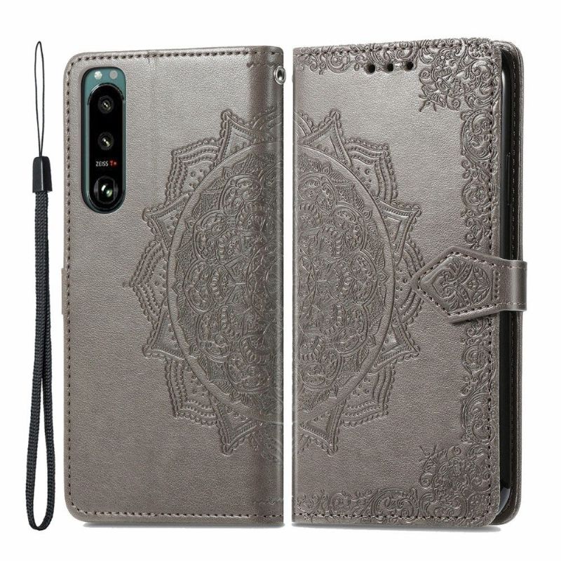 Folio Deksel Til Sony Xperia 5 III Anti-fall Mandala Kortholder