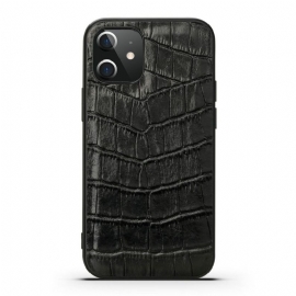 Deksel Til iPhone 12 / 12 Pro Croc Effect Leather