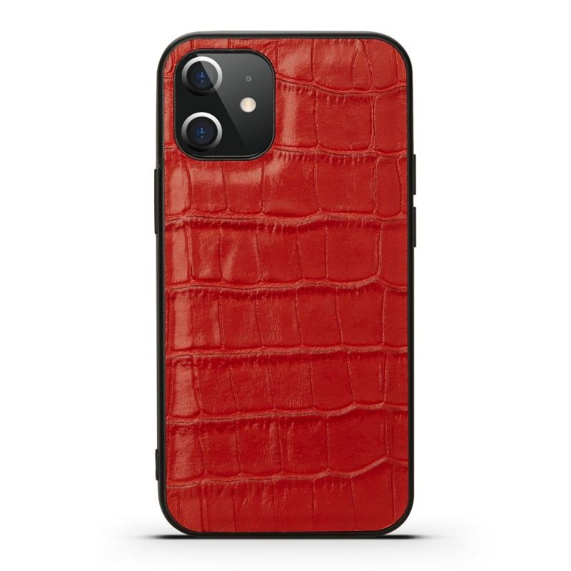 Deksel Til iPhone 12 / 12 Pro Croc Effect Leather