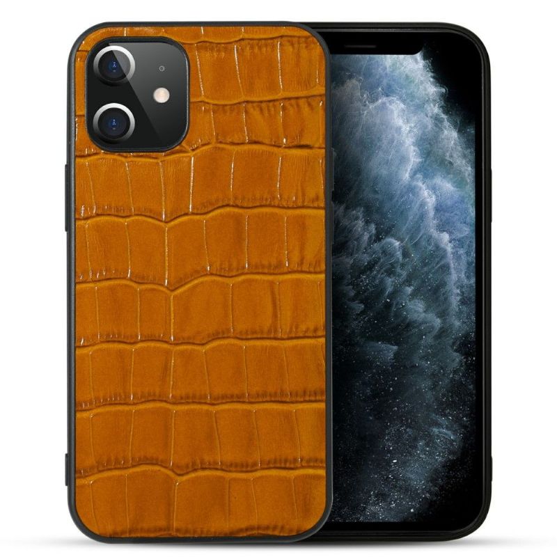 Deksel Til iPhone 12 / 12 Pro Croc Effect Leather