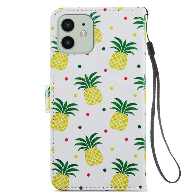 Lærdeksel Til iPhone 12 / 12 Pro Ananas