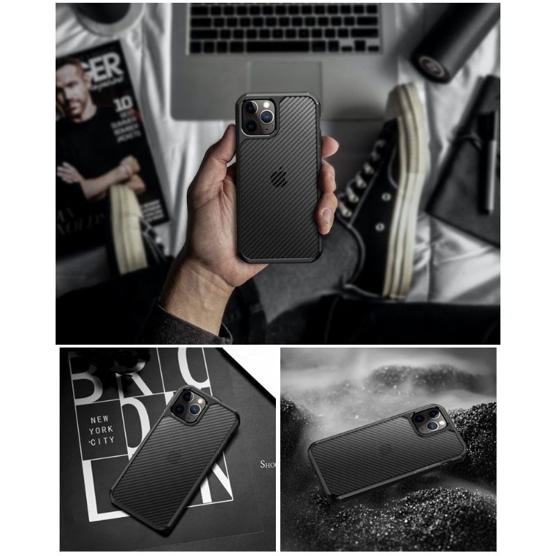 Mobildeksel Til iPhone 12 / 12 Pro Pioneer Style Carbon Fiber