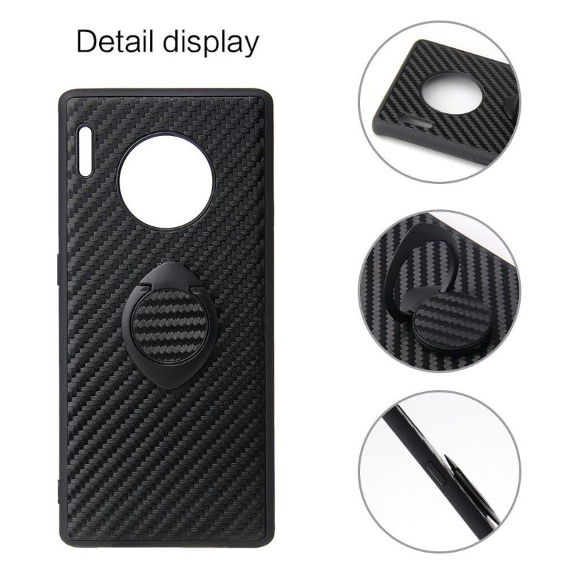 Deksel Til Huawei Mate 30 Pro Karbonfiber Med Magnetisk Holder