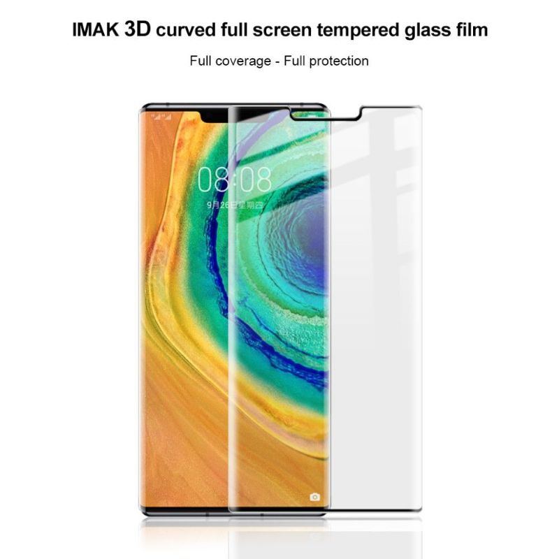 Huawei Mate 30 Pro - Skjermbeskytter I Herdet Glass I Full Størrelse - Svart